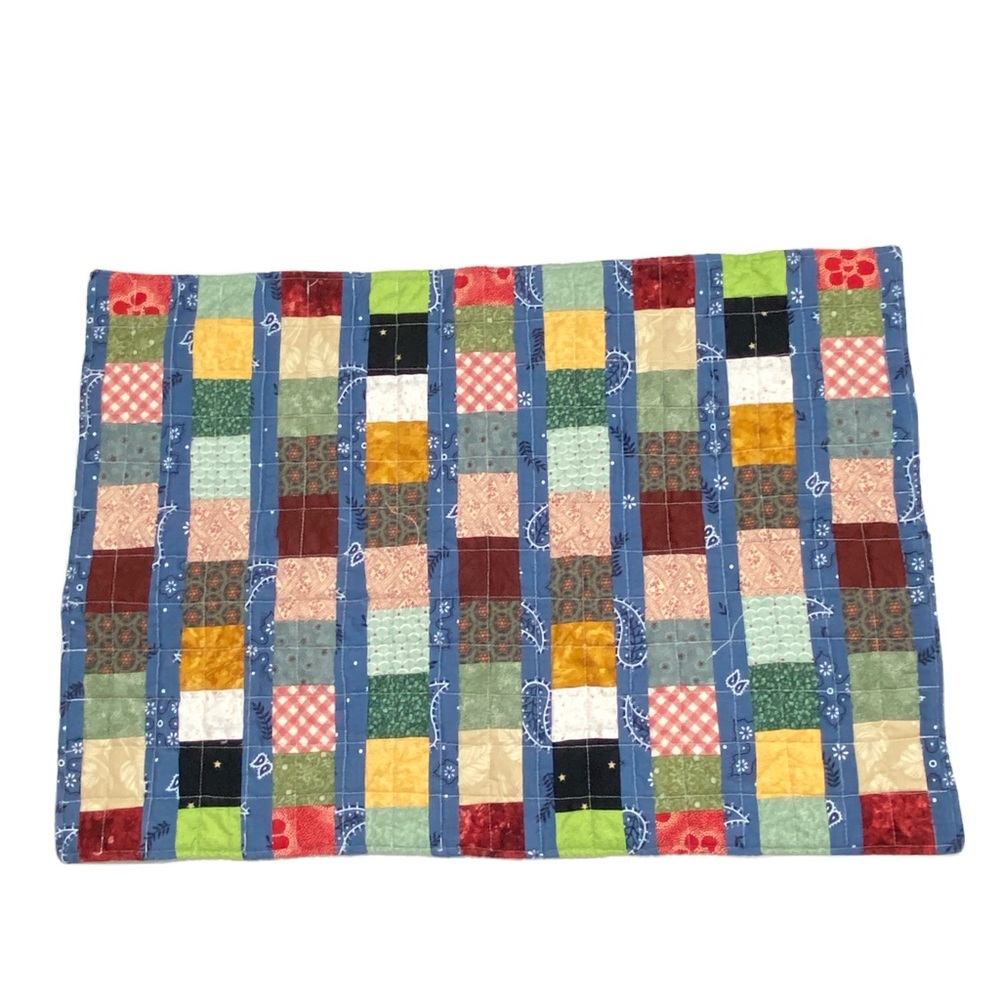 Handmade Handcrafted Baby Quilted Small Blanket Multicolored Peppa Pig